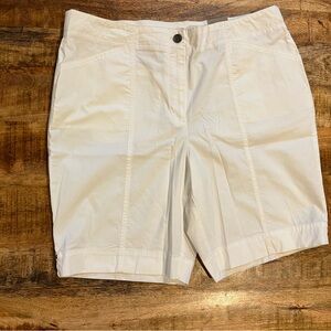 Chico’s Optic White Casual Shorts Size Large 14 Women’s